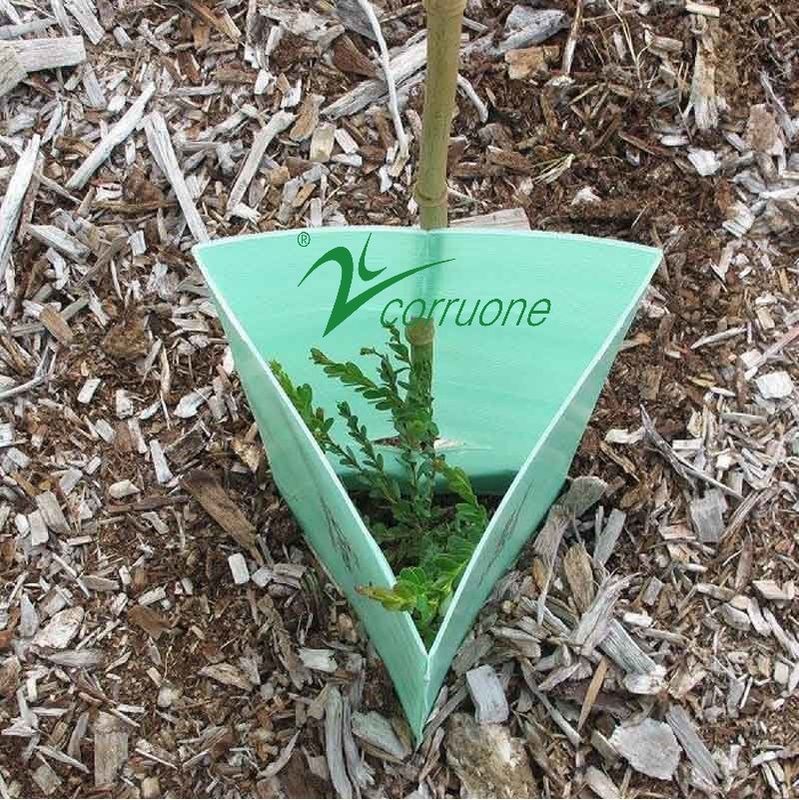 Il tronco di albero di plastica di Coroplast riguarda la guardia di plastica ondulata Protection dell'albero