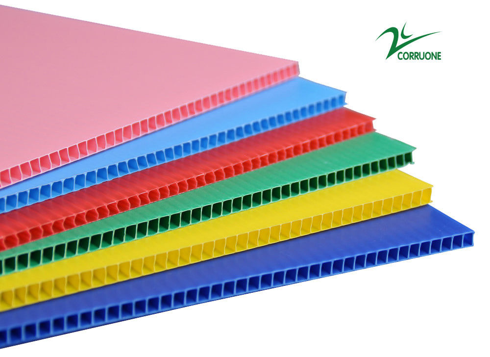 4ft x 8ft Twin Wall corrugato fogli di plastica UV resistente per imballaggi eco-friendly