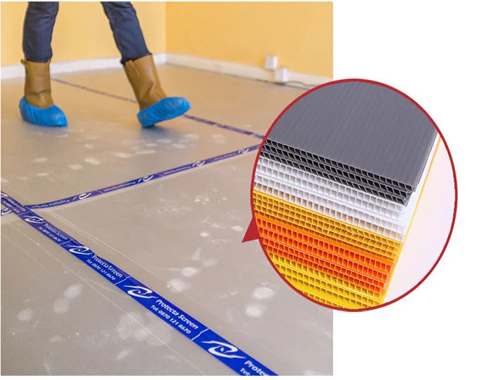 L'arancia ha ondulato lo strato di plastica della bolla della copertura 12mm per la protezione del pavimento